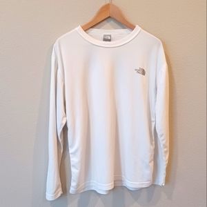 The North Face Mens Crewneck Long Sleeve Base Layer Shirt White L Large